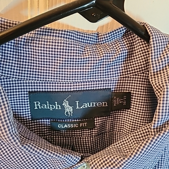 Ralph Lauren Button Down Shirt Mens 17 32/33 - Picture 3 of 4